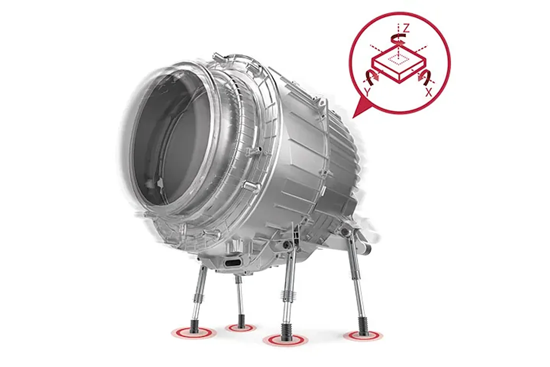 REDUCCIÓN DE VIBRACIÓN MEDIANTE LA AMORTIGUACIÓN MÚLTIPLE · Lavadora semi industrial OPL LG Giant C Max
