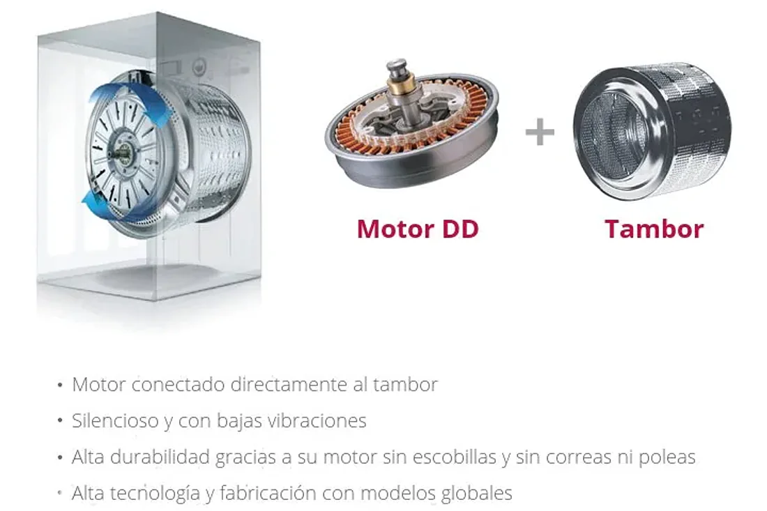 Sistema Inverter Direct Drive™ · Secadora comercial a gas LG Titan-C