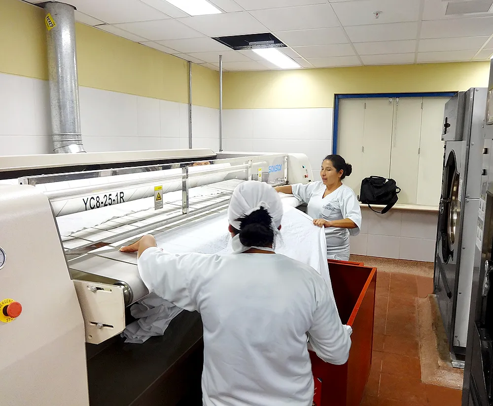 Lavadoras industriales instaladas en el hospital